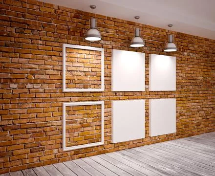 Banner on wall Stock Illustration