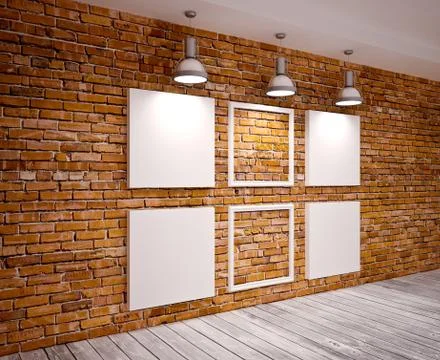 Banner on wall Stock Illustration