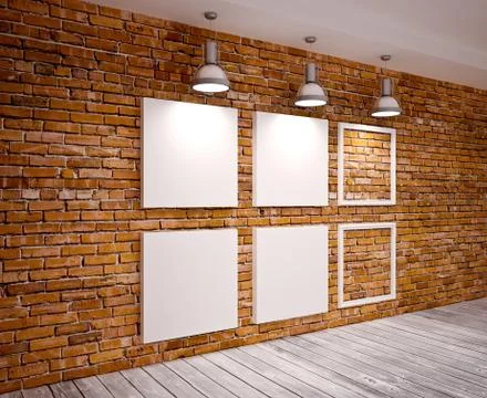 Banner on wall Illustrazione stock