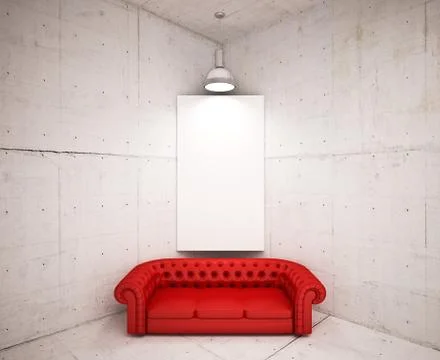 Banner on wall Stock Illustration