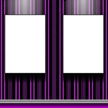 Banner on wall Stock Illustration