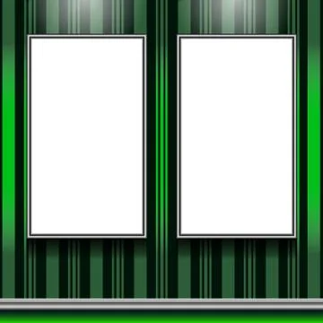 Banner on wall Stock Illustration