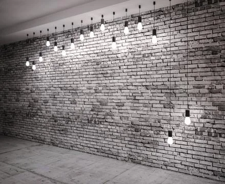 Banner on wall Stock Illustration