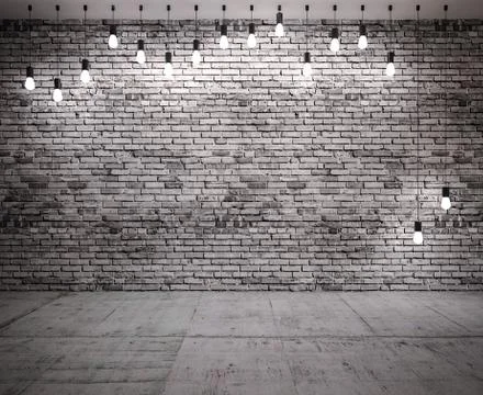 Banner on wall Stock Illustration