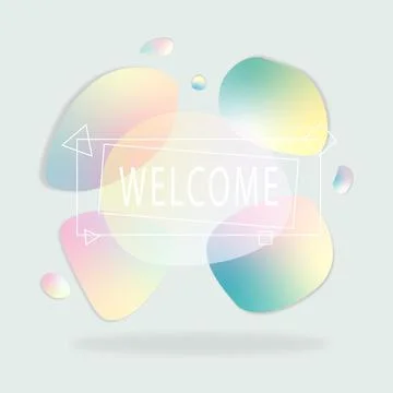 Banner welcome gradient on a blue background. Illustrazione stock