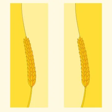 Banner with wheat Stock Illustration