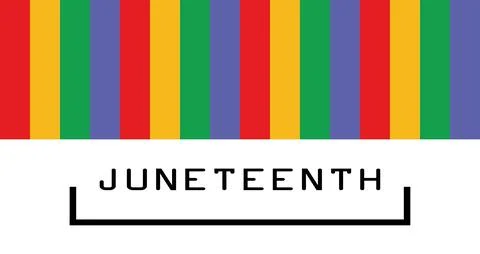 Banner with word juneteenth; Stock Illustration