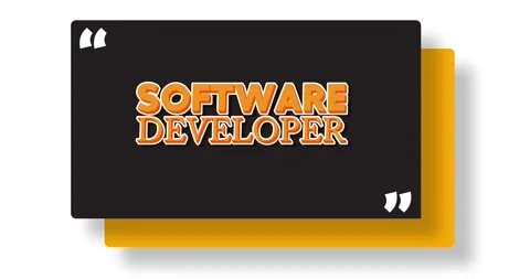 Banner with the word Software Developer Stock Footage 219839491