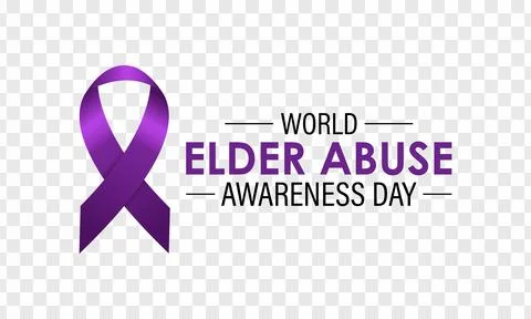 Banner of World Elder abuse awareness day is observed every year on June 15. Stock Illustration