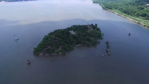 Bannerman - Orbit, High 3 - View of Hudson Stock Footage 77037206