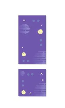 Banners with abstract pattern. Set of  backgrounds with elements for social m Stock Illustration
