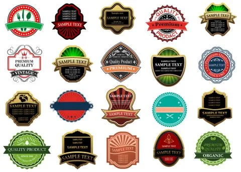 Banners and labels for retail design Stock Illustration