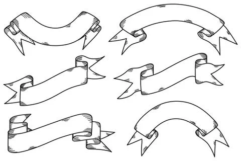 Banners and ribbons set Stock Illustration