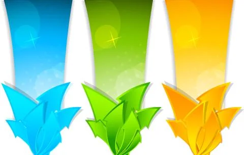 Banners with arrows Stock Illustration