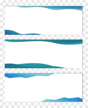 Banners. Background with blue abstract multilayered wavy pattern. Paper art Illustrazione stock
