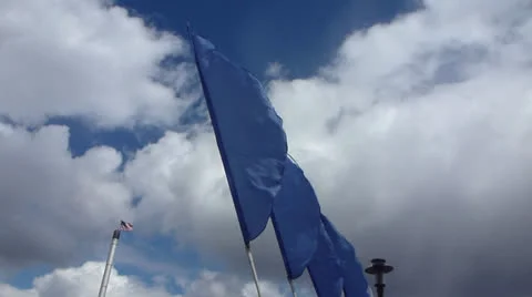 Banners blowing in the wind Video stock 22677793
