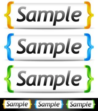 Banners in brackets Stock Illustration