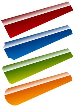 Banners, buttons (4 shape and 4 color) 스톡 일러스트