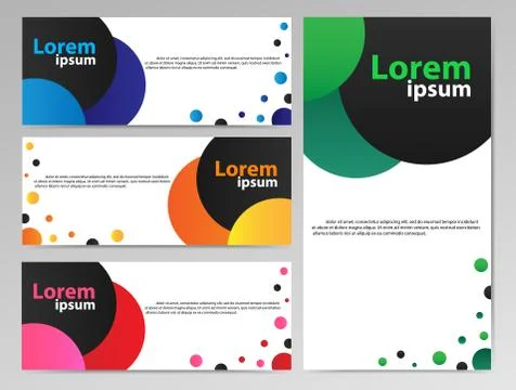 Banners circle Stock Illustration