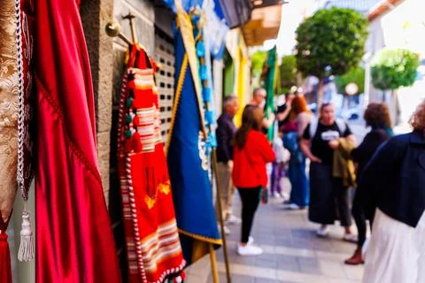 The Banners of the Festivity 스톡 사진
