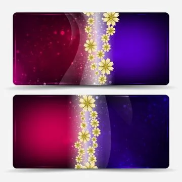 Banners with flowers 스톡 일러스트