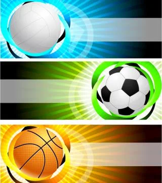 Banners with globe Stock Illustration