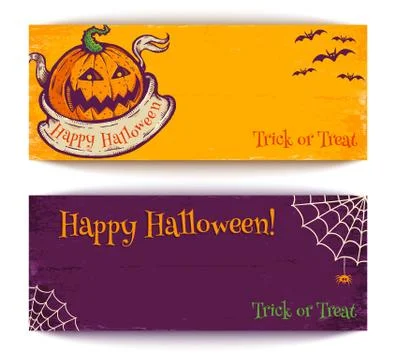 Banners for Halloween Иллюстрация