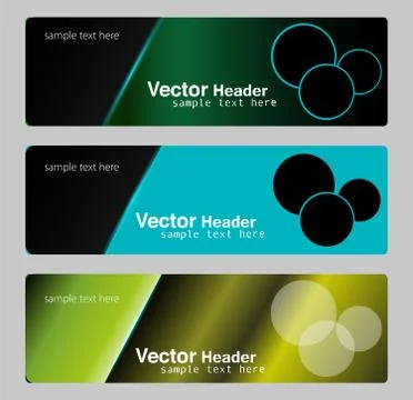 Banners headers Stock Illustration
