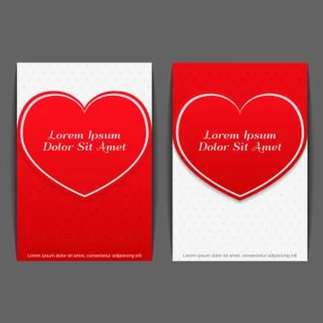 Banners with Heart Stock Illustration
