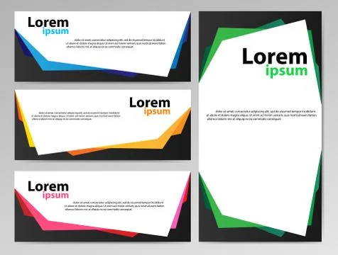 Banners paper Stock Illustration