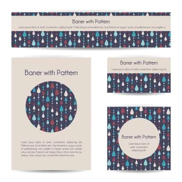 Banners with pattern Stock Illustration