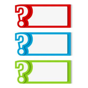 Banners with Question Mark Stock Illustration