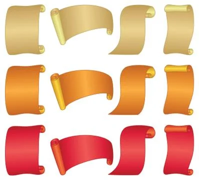 Banners scrolls, set Stock Illustration