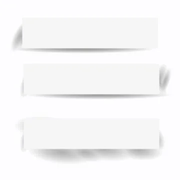 Banners shadow Template. White isolated blank paper. Jpeg Stock Illustration