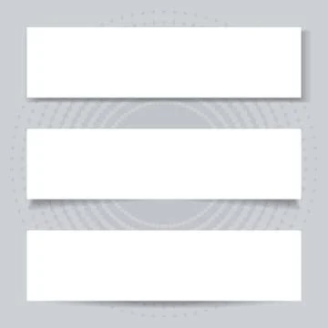 Banners with shadows Illustrazione stock