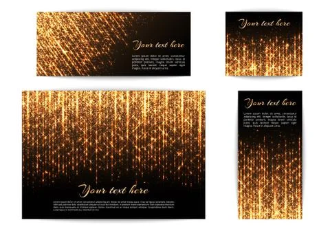 Banners with shiny lights Illustrazione stock