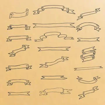 Banners sketch 스톡 일러스트