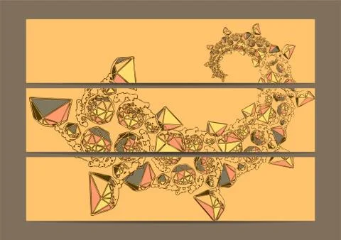 Banners with spiral Stock Illustration