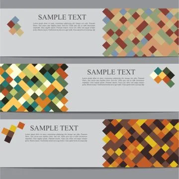 Banners with square background Stock Illustration