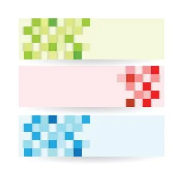 Banners squares set Stock Illustration