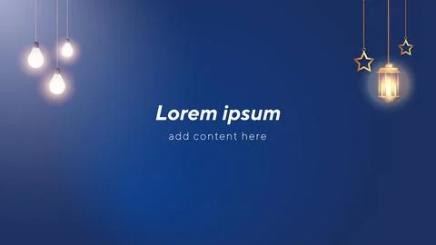 Banners template Dark blue background and glowing lights Stock Illustration