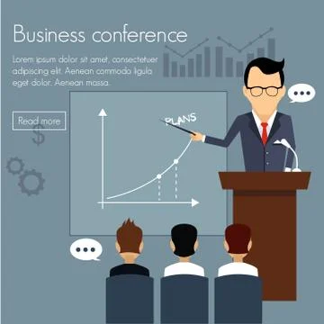 Banners template set. Conference, presentation, partnership 스톡 일러스트