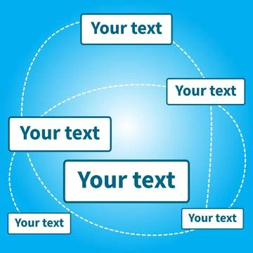 Banners for text connected by white dashed lines Illustrazione stock