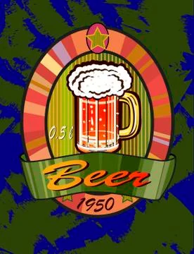 Banners on topic with beer Stock Illustration