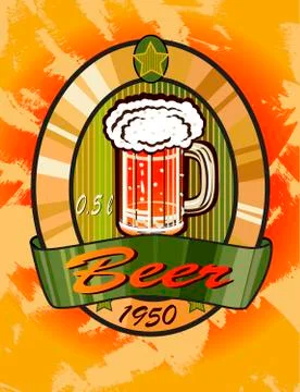 Banners on topic with beer Stock Illustration