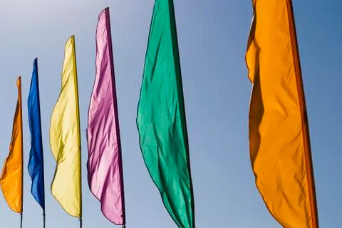 Banners in the wind Stock Photos