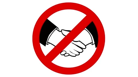 Banning handshakes Stock Footage 130636301