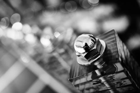 Bannister reflection BW Stock Photos