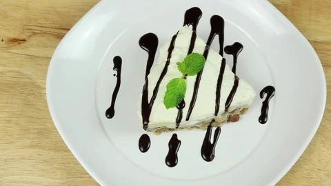 Banoffee pie pan Stock Footage 78145538