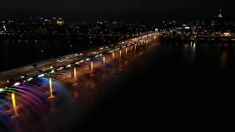 Banpo bridge Stock Footage 89595975